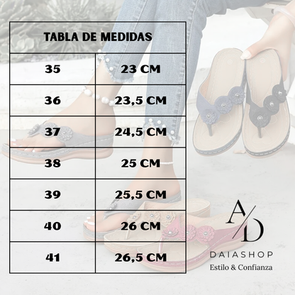 Sandalia trespuntada tres flores